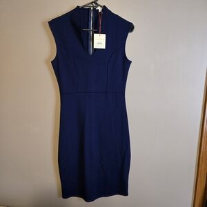 Rolla Coster Sleeveless Navy Midi Sheath Dress